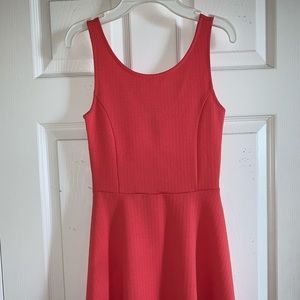 h&m coral dress
